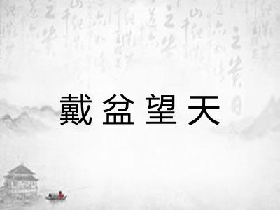 戴盆望天