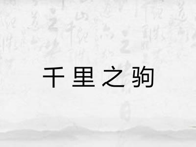 千里之驹