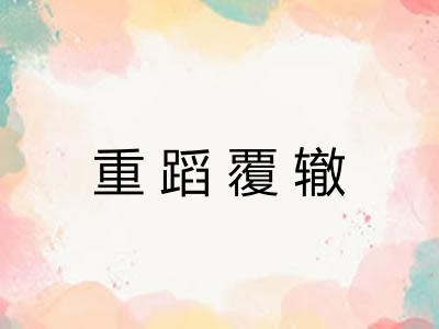 重蹈覆辙