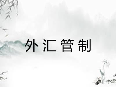外汇管制