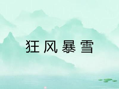 狂风暴雪