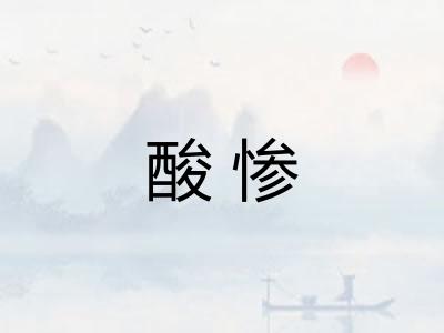 酸惨