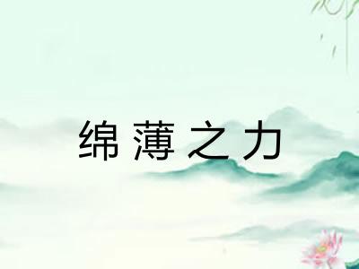 绵薄之力
