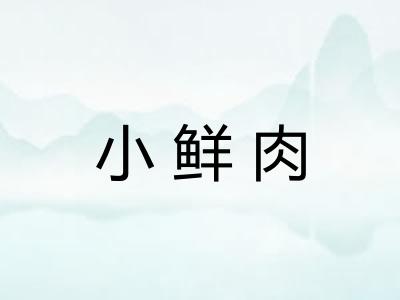 小鲜肉