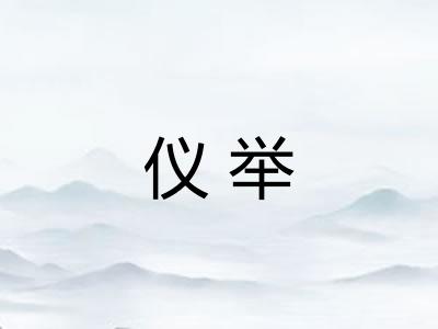仪举