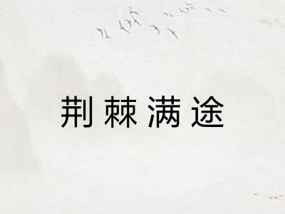 荆棘满途