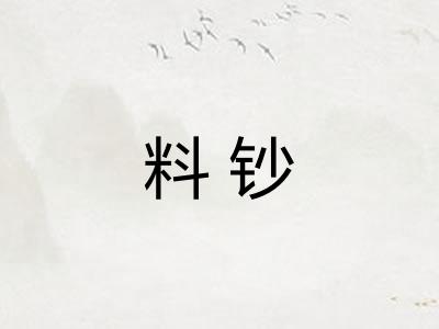 料钞