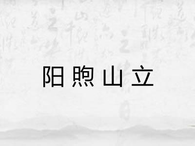 阳煦山立