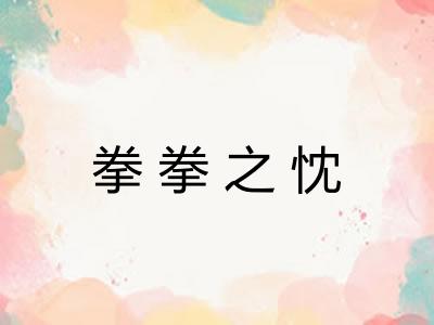 拳拳之忱