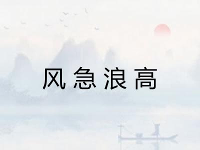 风急浪高