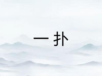 一扑
