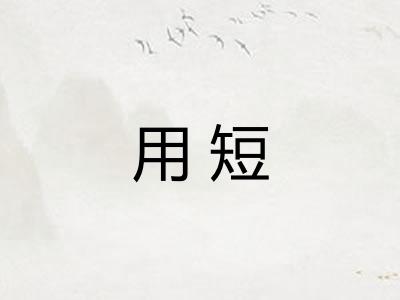 用短