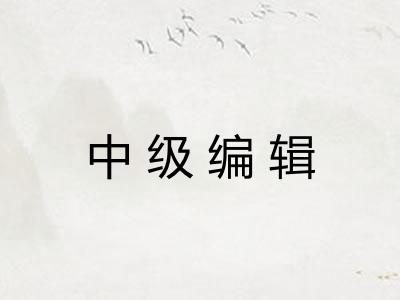 中级编辑