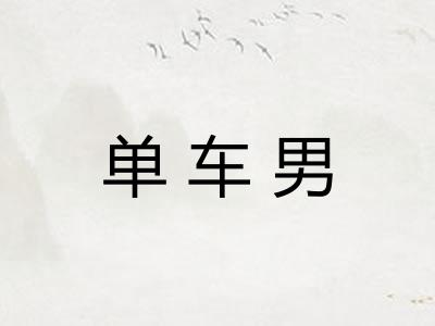 单车男