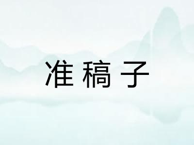 准稿子