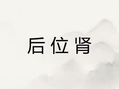 后位肾