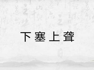 下塞上聋