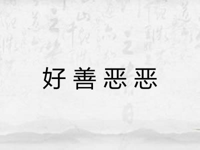 好善恶恶