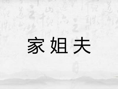 家姐夫