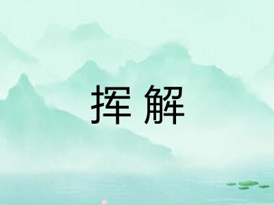 挥解