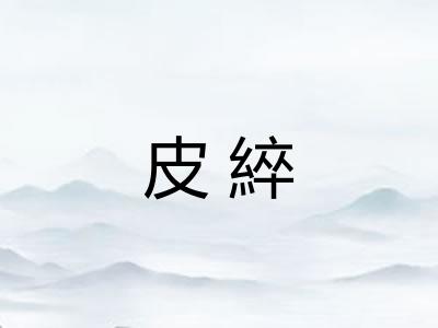 皮綷