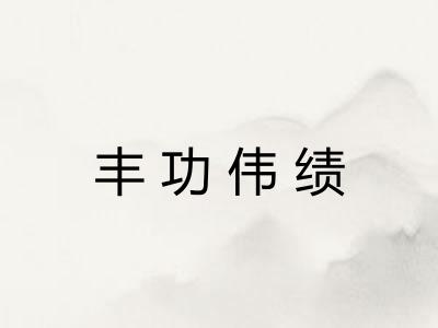 丰功伟绩