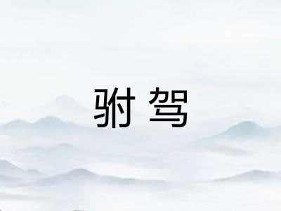驸驾