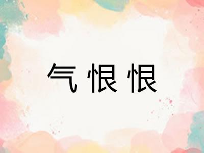 气恨恨