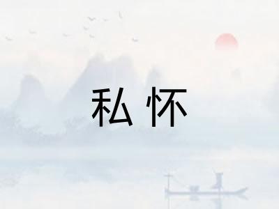 私怀