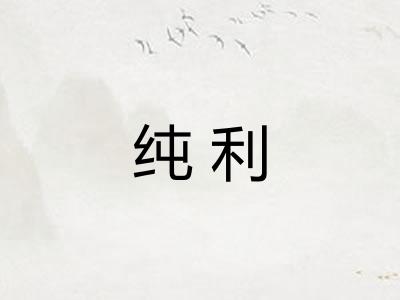 纯利