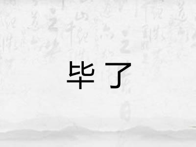 毕了