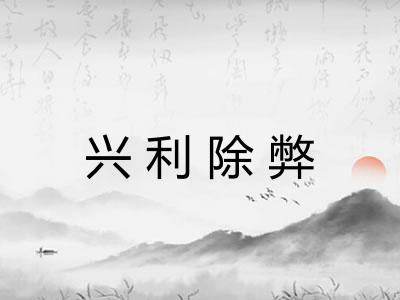 兴利除弊