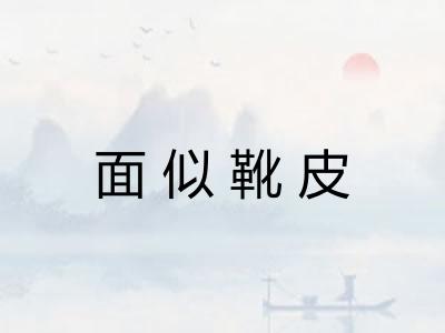面似靴皮
