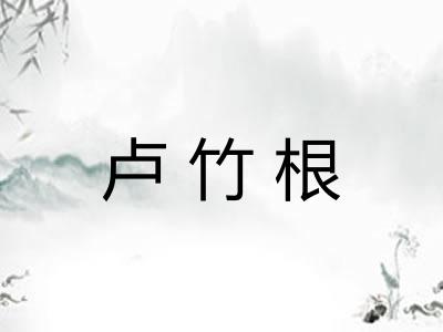 卢竹根
