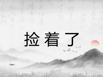 捡着了
