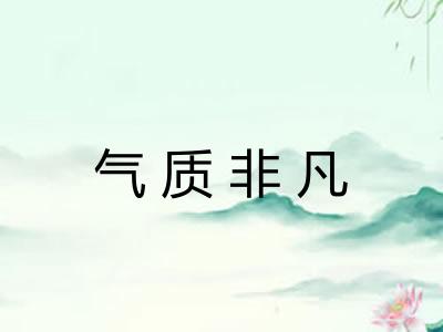 气质非凡