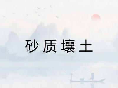 砂质壤土