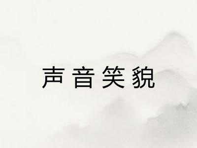 声音笑貌