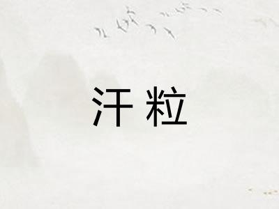 汗粒