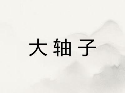 大轴子