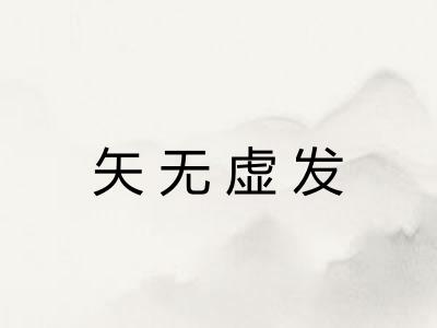 矢无虚发