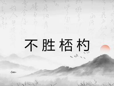不胜桮杓