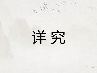 详究