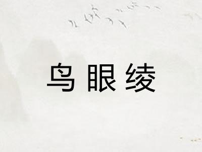 鸟眼绫