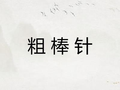 粗棒针