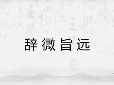 辞微旨远