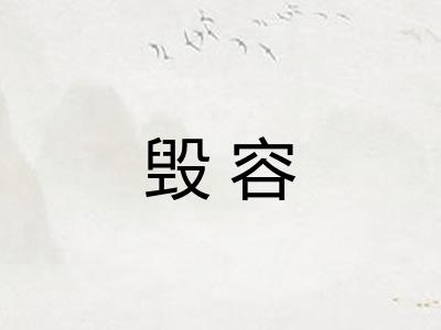 毁容