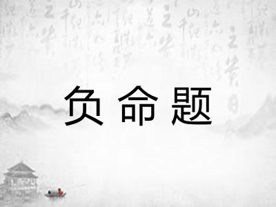 负命题