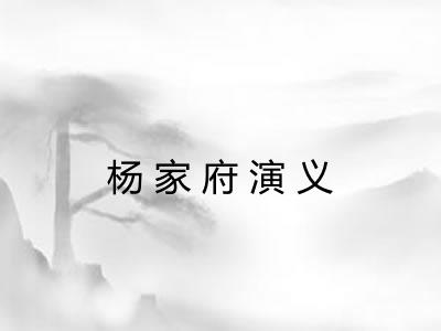 杨家府演义
