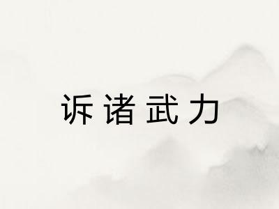 诉诸武力